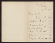 A. E. Housman letter to Castello